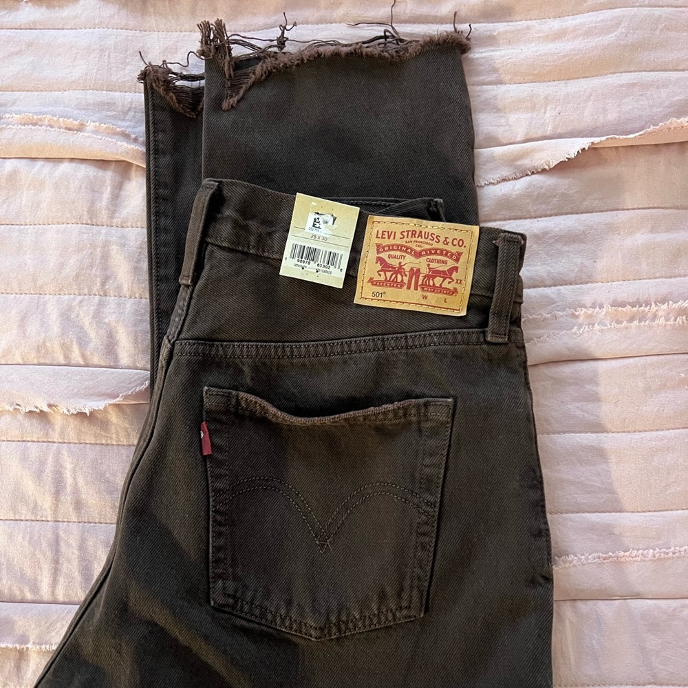 COPY - Levi’s straight leg vintage style brown jeans 28X30 size perfect conditi…